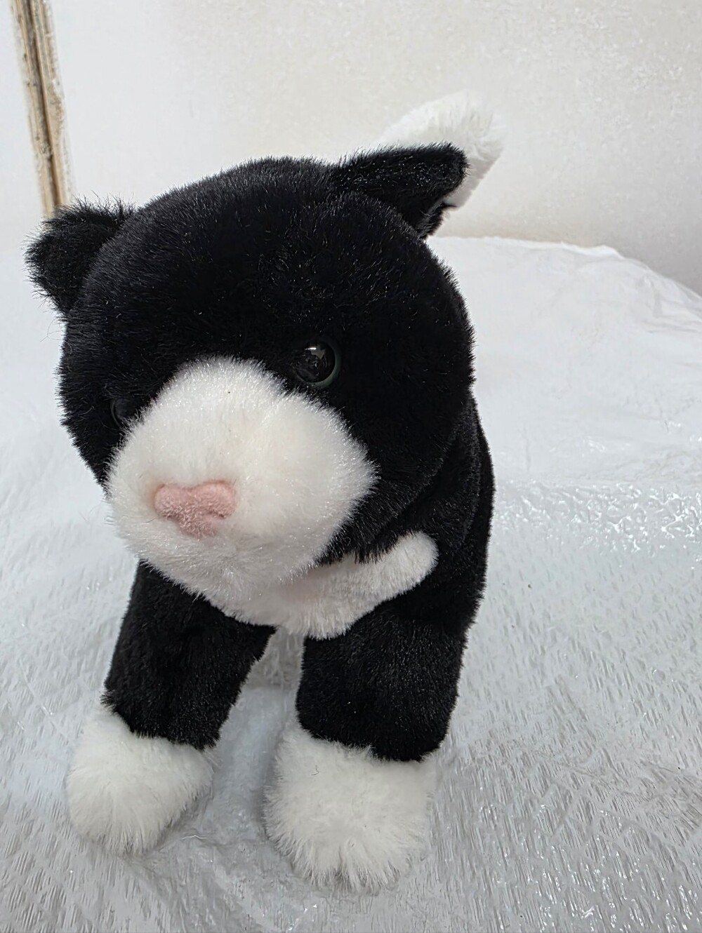 Douglas Toy Mini Black & White Tuxedo Cat Plush Stuffed Animal Toy, 6"Very Soft